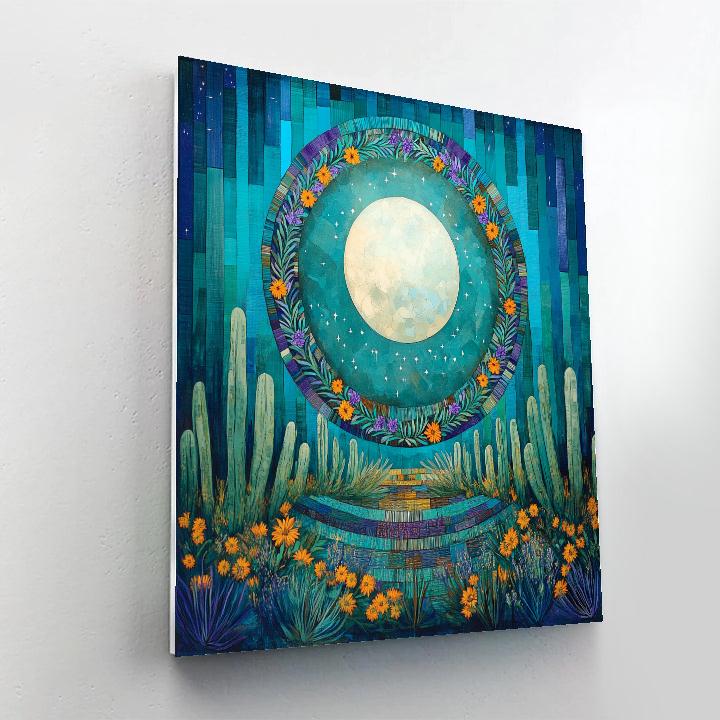 Frida Kahlo Inspired Cactus Moon Lullaby paint by number