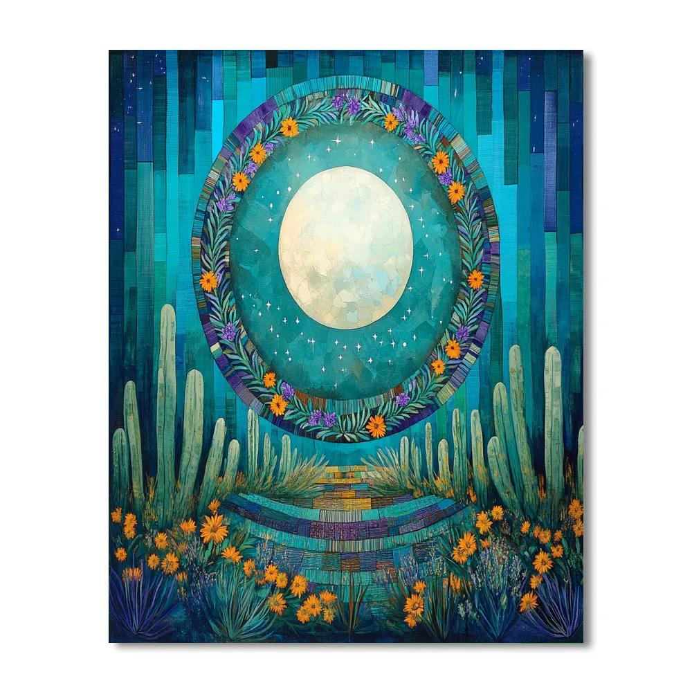 Frida Kahlo Inspired Cactus Moon Lullaby paint by number