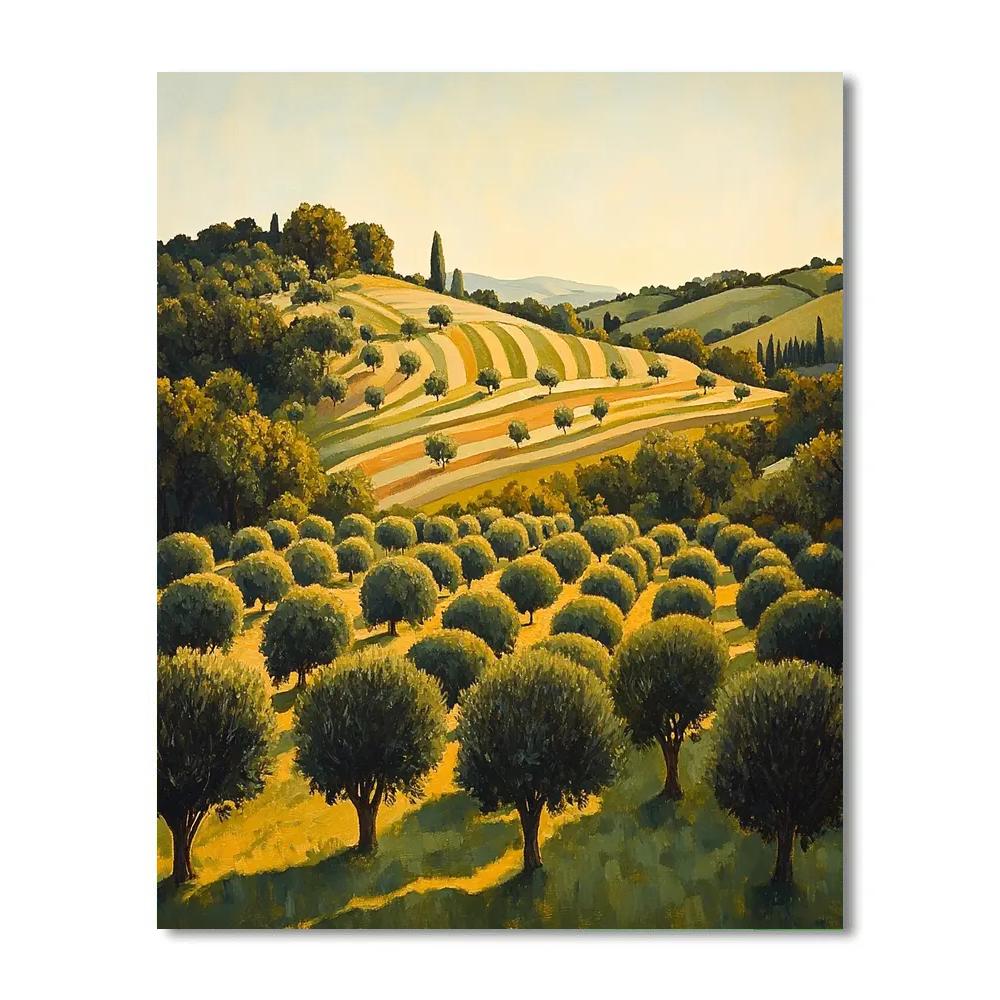 Paul Cézanne Inspired Orchard Planes paint by numbers