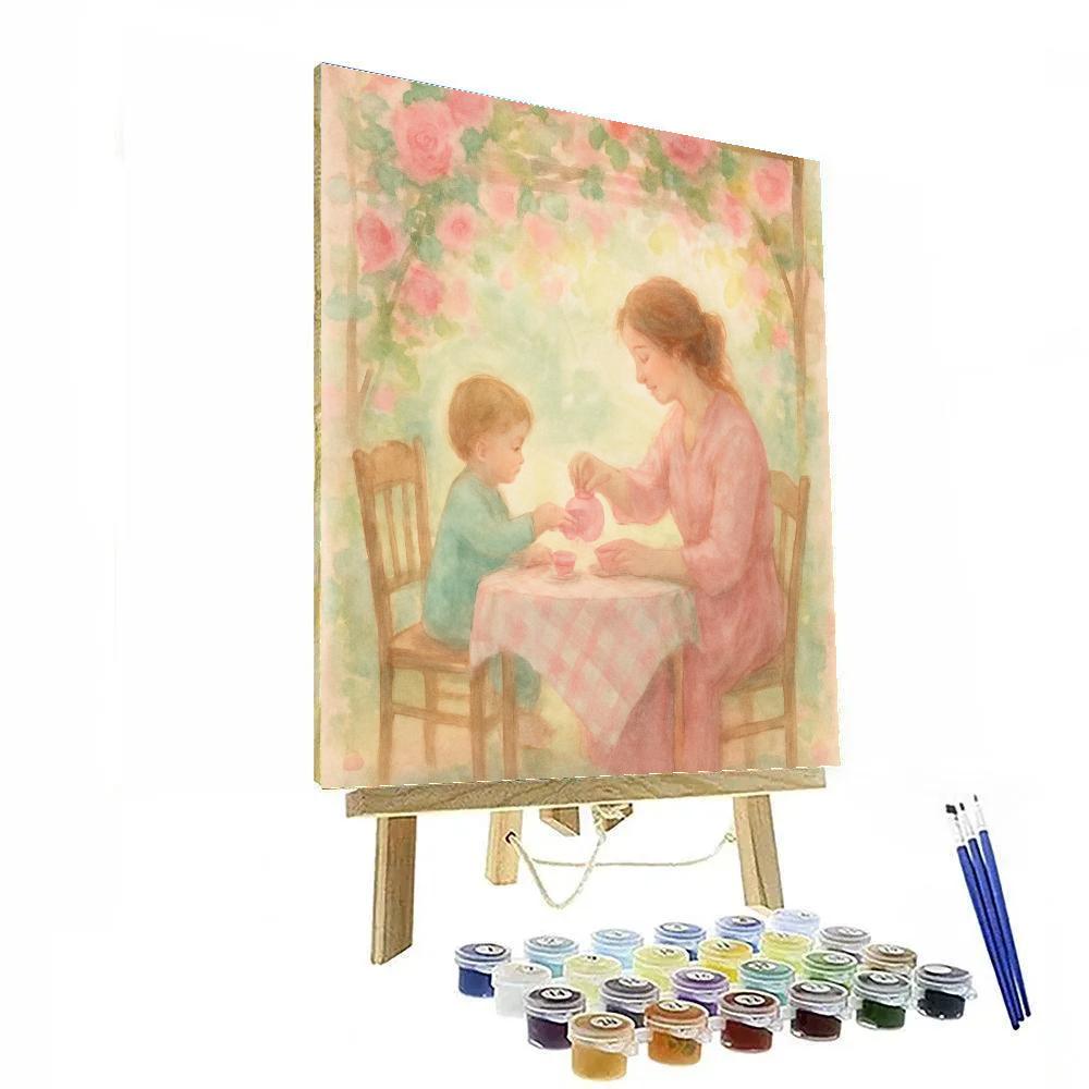 Mama And Me Garden Tea Painting by numbers kit