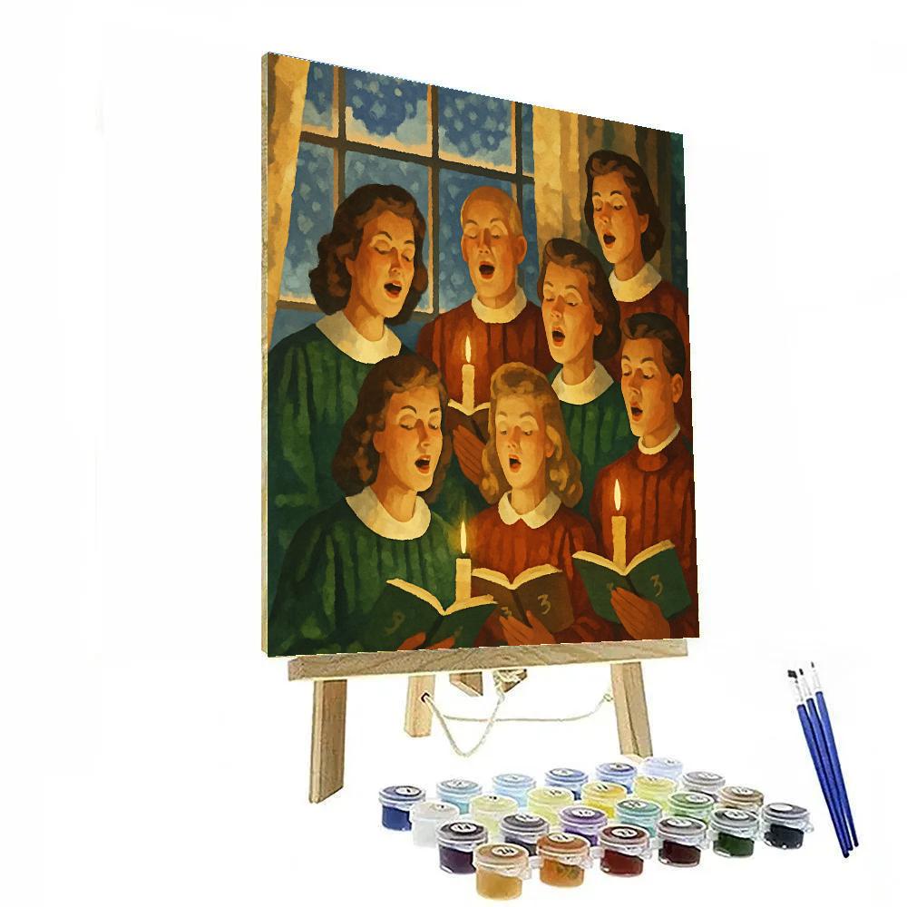 Snowy Window Choir Paint by numbers art