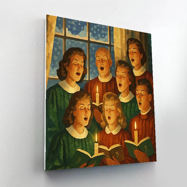 Snowy Window Choir Paint by numbers art