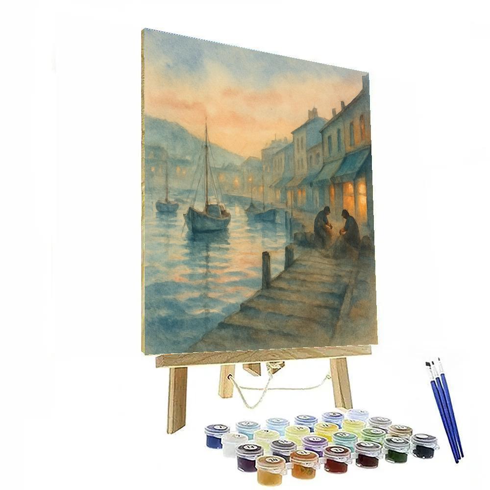 Harbor Town Morning Glow paint by color