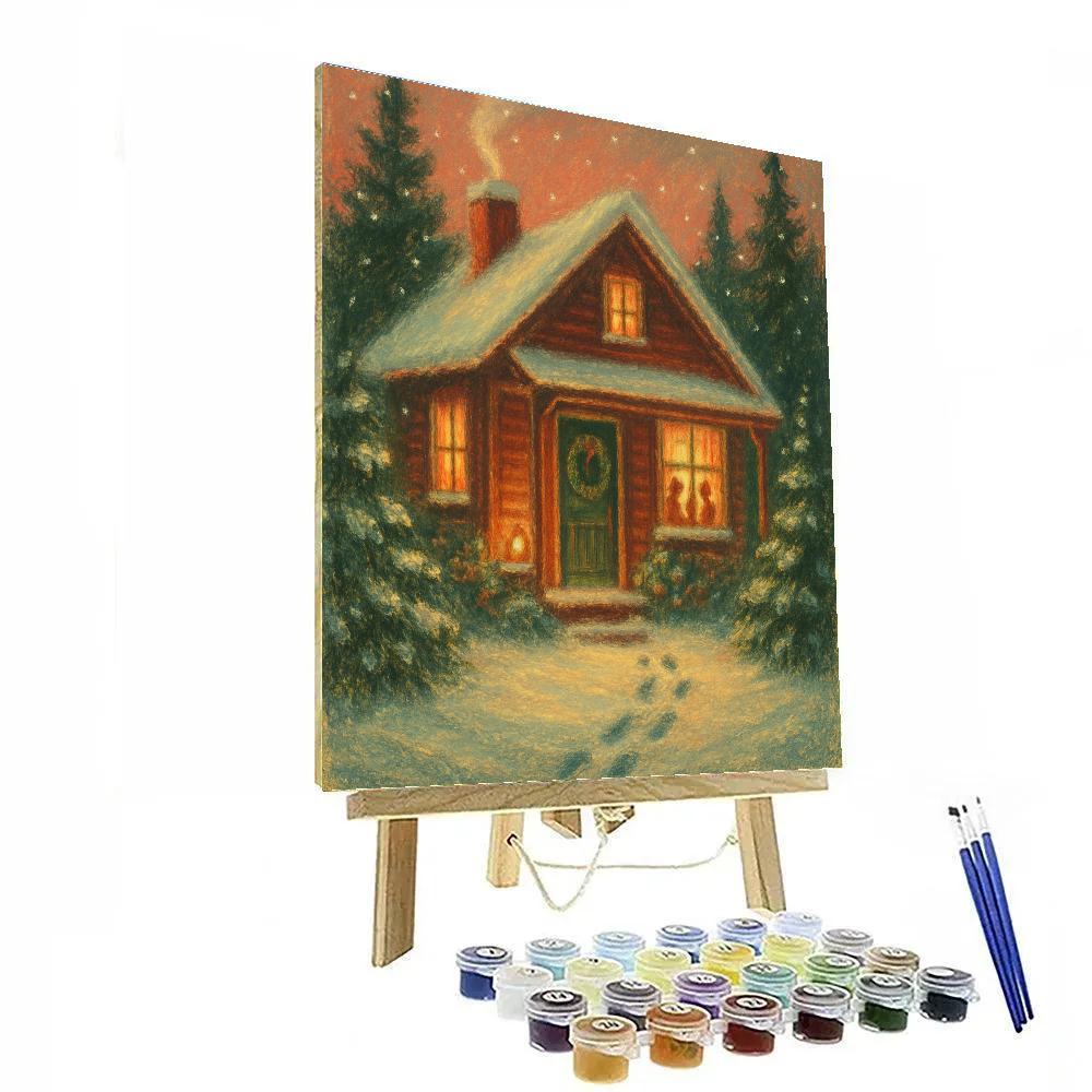 Cozy Cabin Hearth Glow Paint by numbers kits