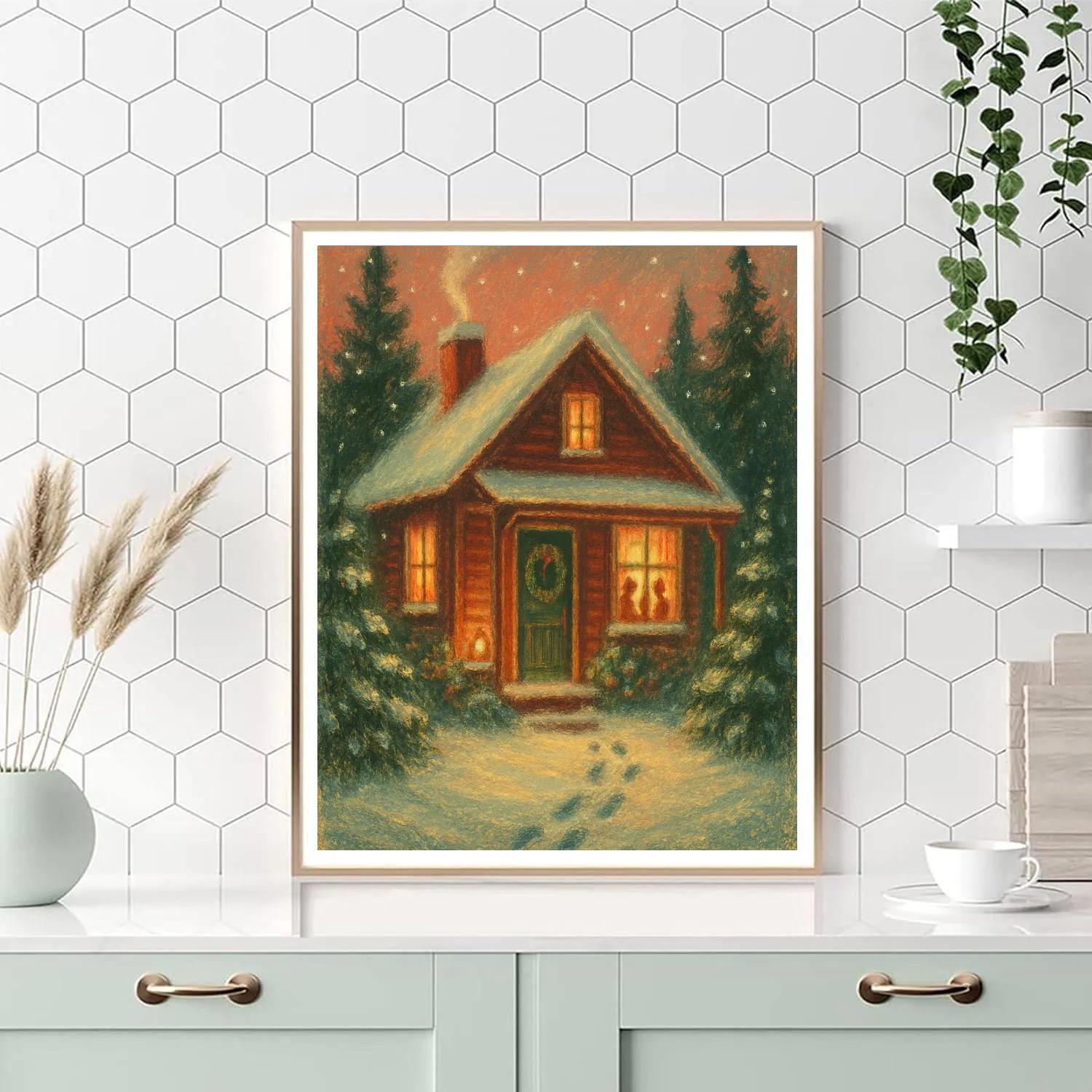 Cozy Cabin Hearth Glow Paint by numbers kits