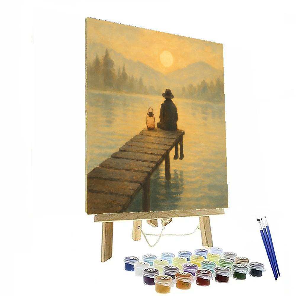 Golden Dockside Haze Painting by numbers kit