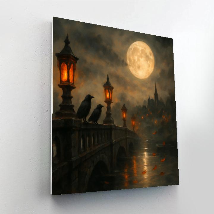 Lanterns Over Raven Bridge Number painting