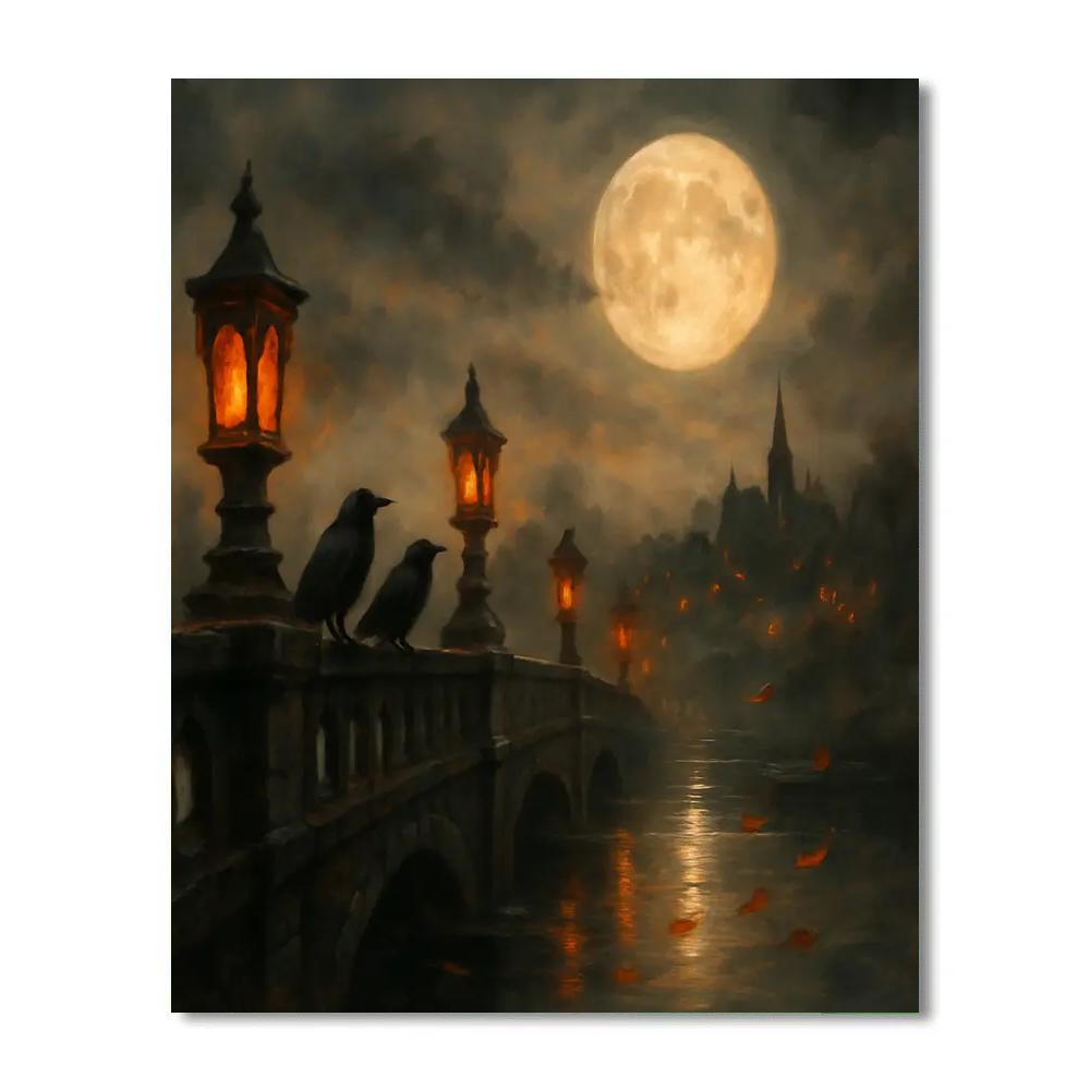 Lanterns Over Raven Bridge Number painting