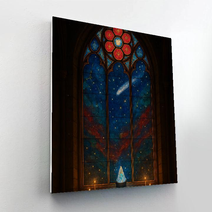 Stained Glass Nebula Chapel painting number kit