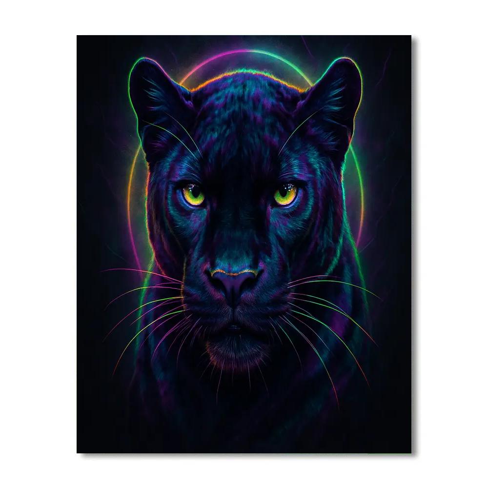 Electric Panther Gaze Paint by numbers art