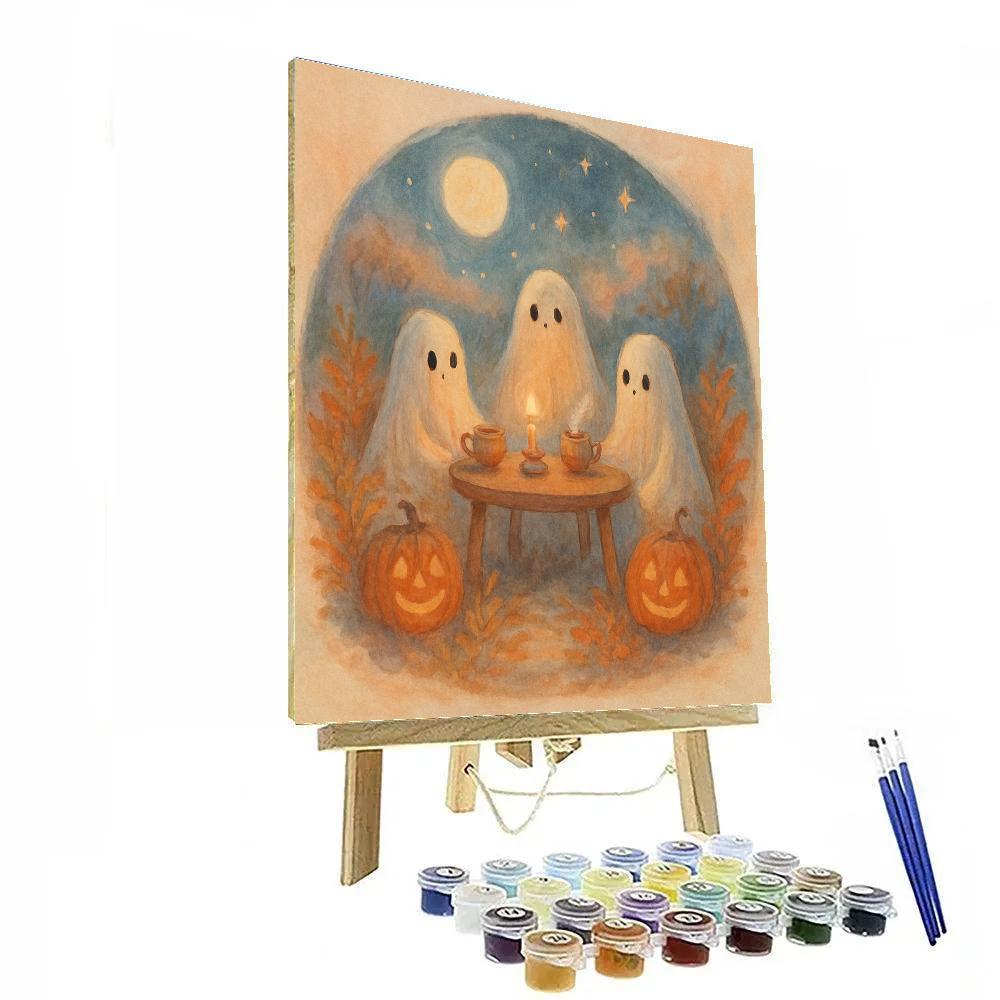 Gentle Ghost Tea Party paint by numbers