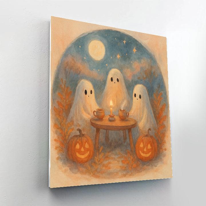 Gentle Ghost Tea Party paint by numbers