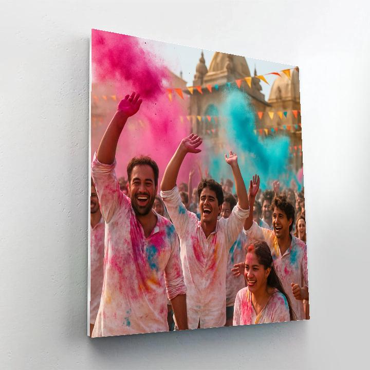 Holi Color Festival Street Blast Paint by numbers art