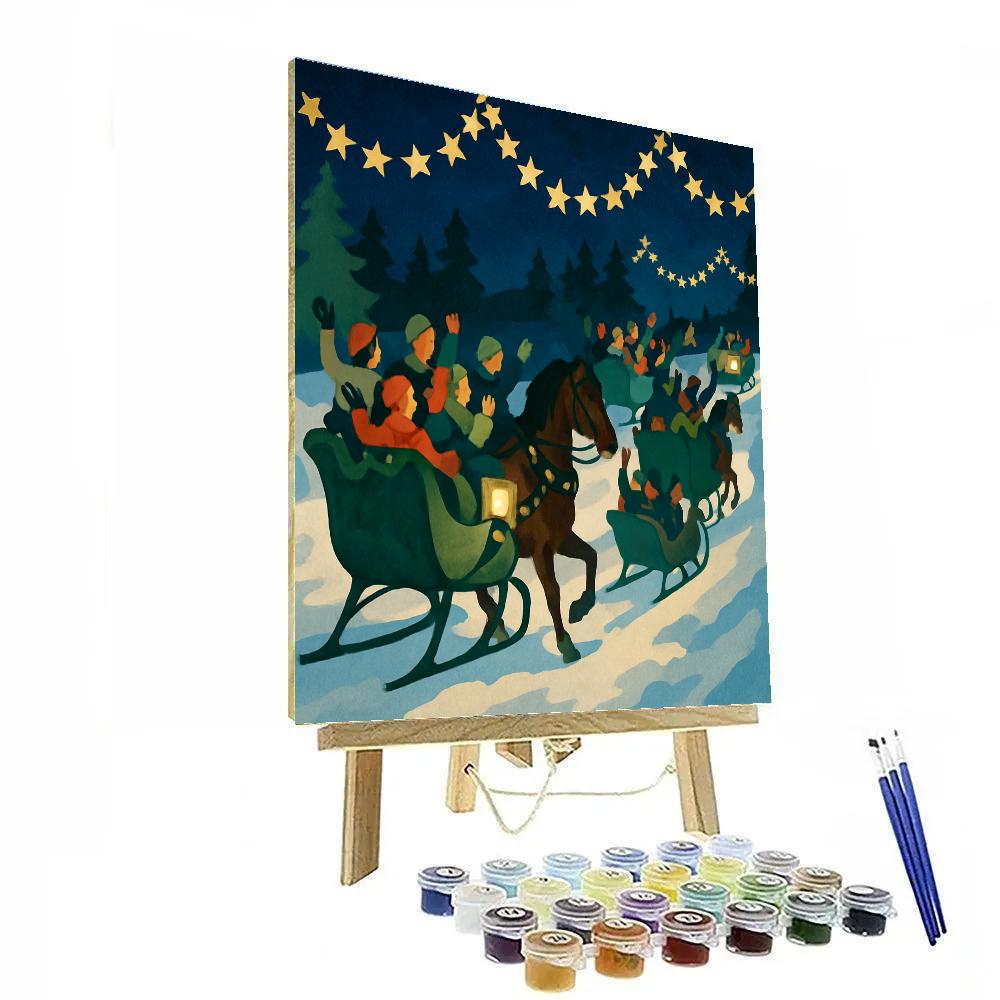 Starry Sleigh Procession Number painting