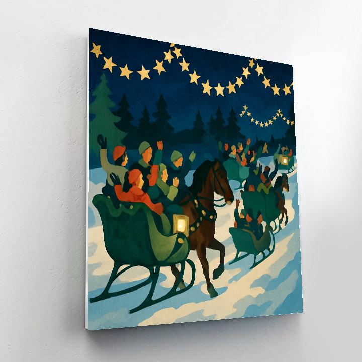 Starry Sleigh Procession Number painting