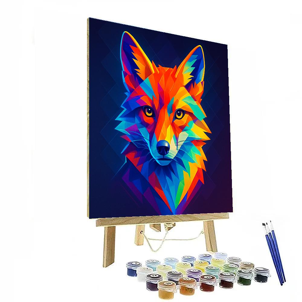 Prismatic Fox Focus paint by numbers