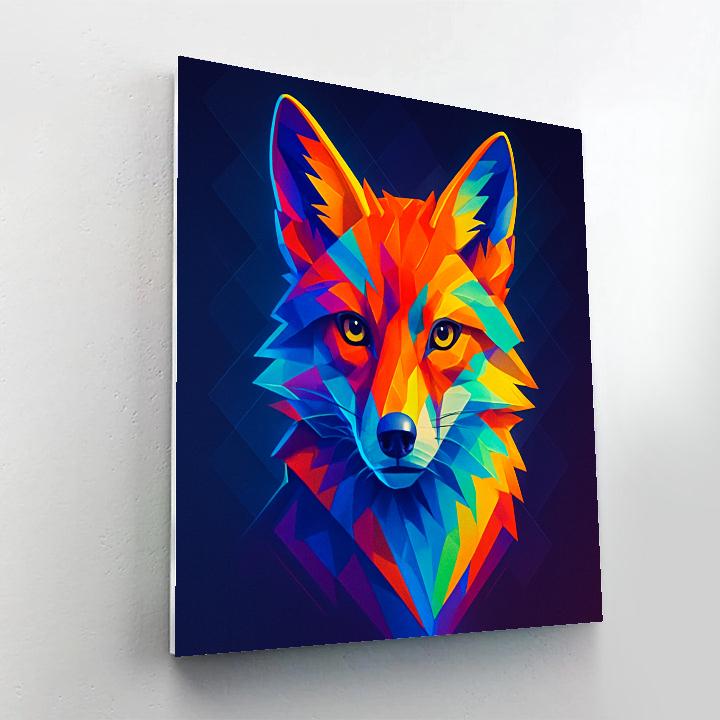Prismatic Fox Focus paint by numbers