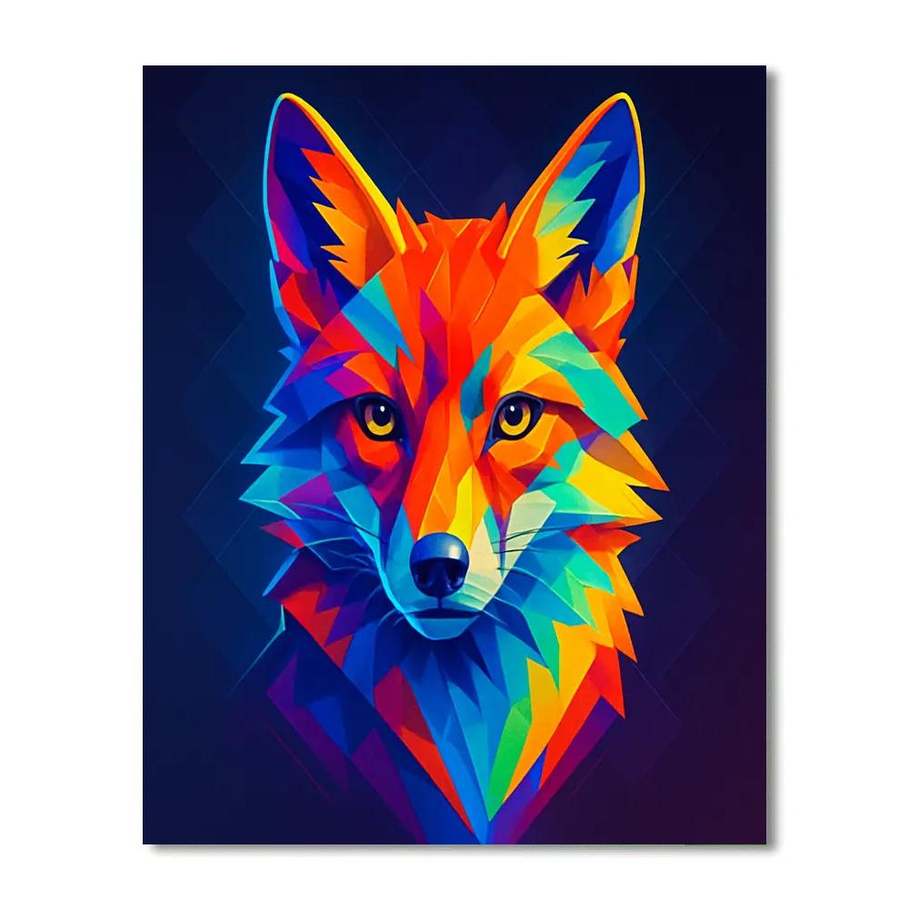 Prismatic Fox Focus paint by numbers