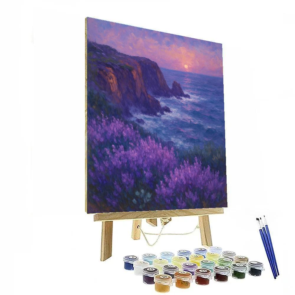 Lavender Cliff Horizon painting number kit