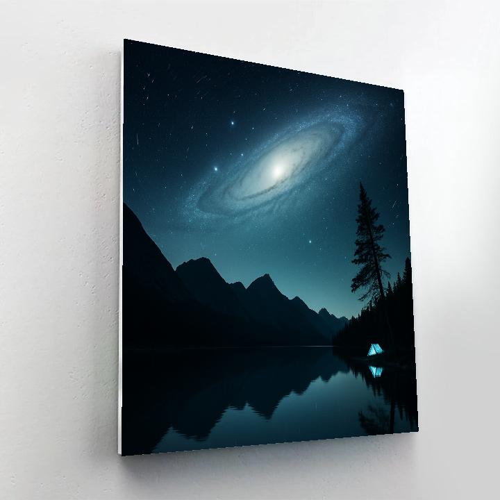 Mountain Under Andromeda Number painting