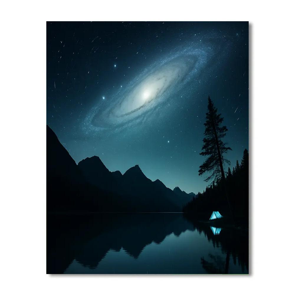 Mountain Under Andromeda Number painting