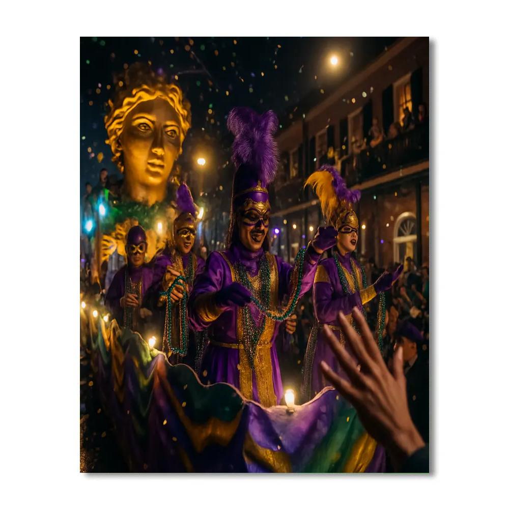 Mardi Gras Beaded Street Parade Numbered painting kits
