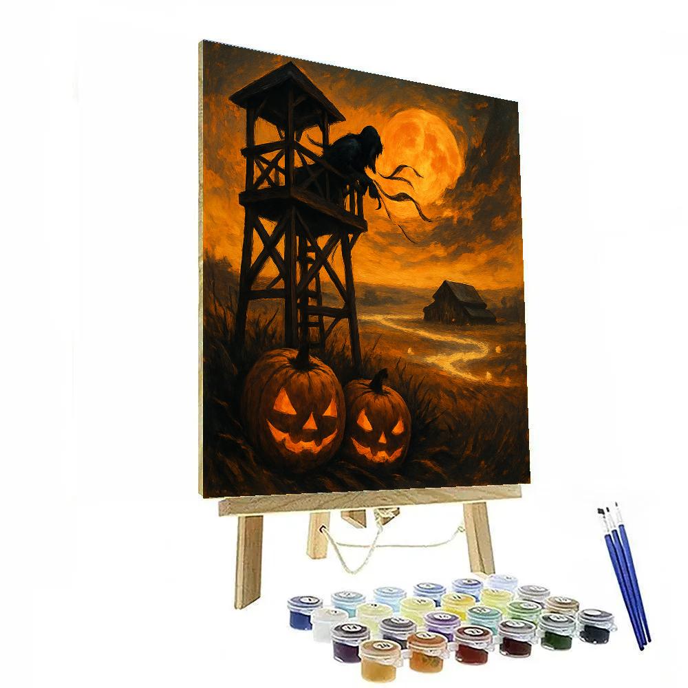Harvest Moonwatch Tower Paint by numbers art