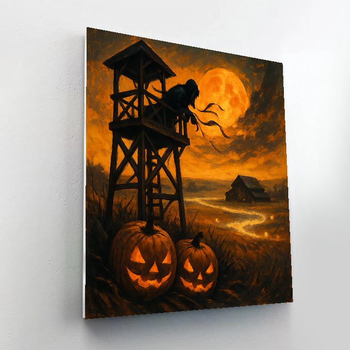 Harvest Moonwatch Tower Paint by numbers art