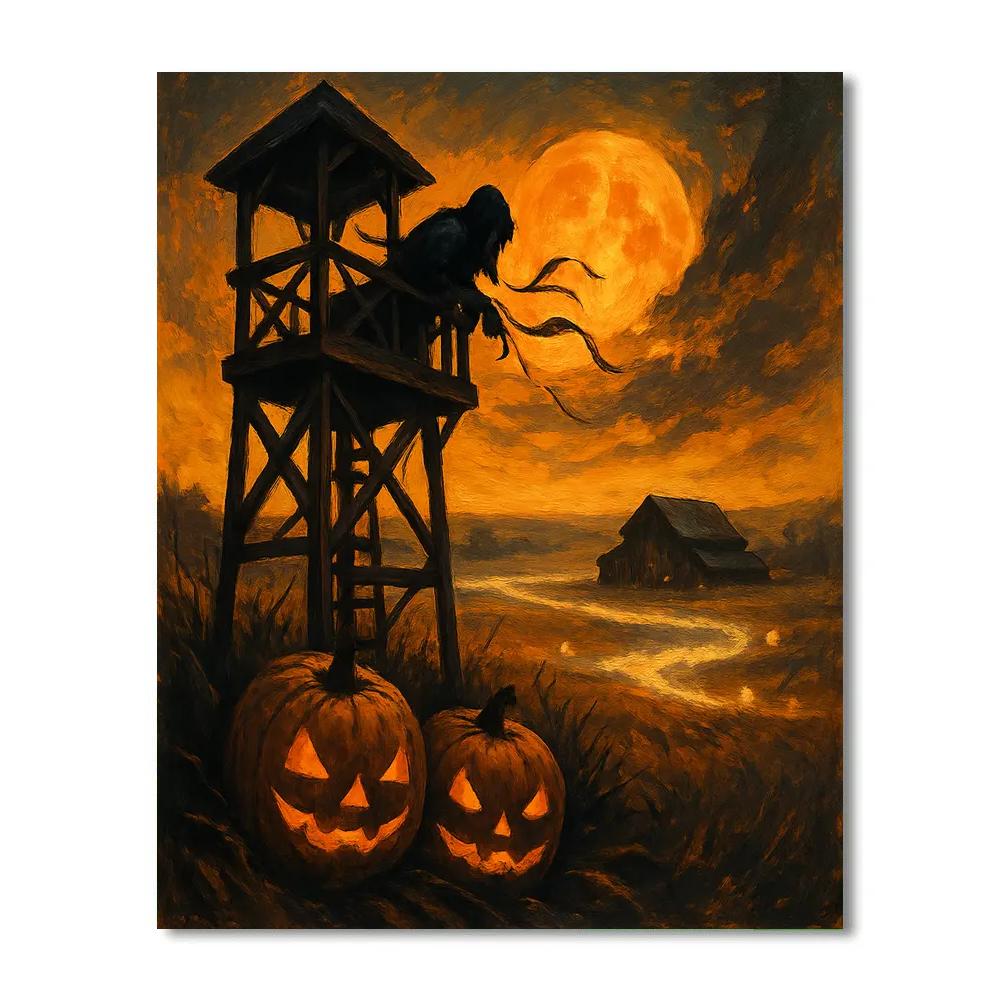 Harvest Moonwatch Tower Paint by numbers art