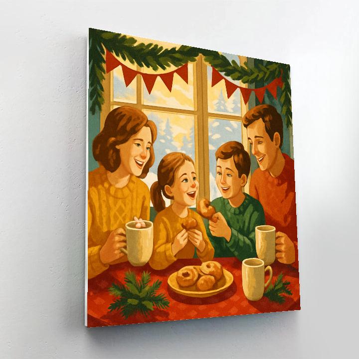 Festooned Window Breakfast Painting by numbers kit