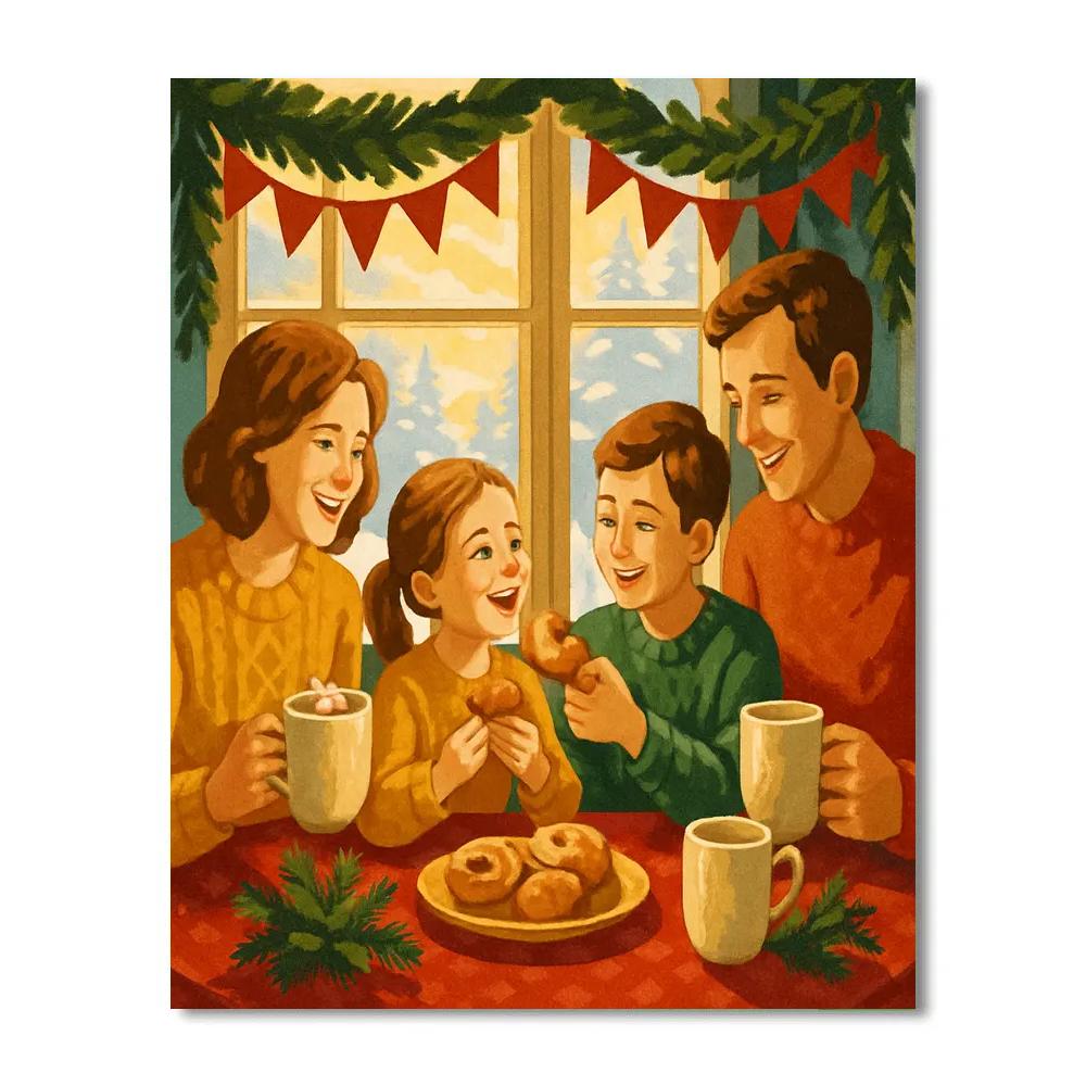 Festooned Window Breakfast Painting by numbers kit