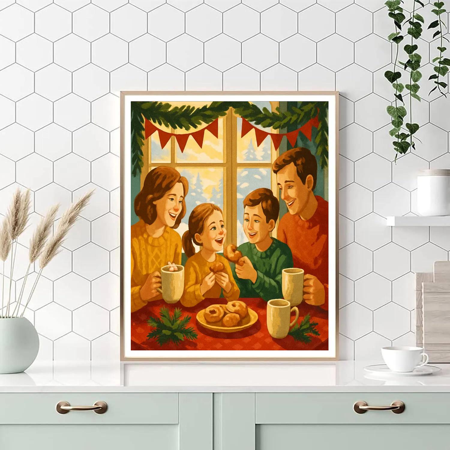 Festooned Window Breakfast Painting by numbers kit