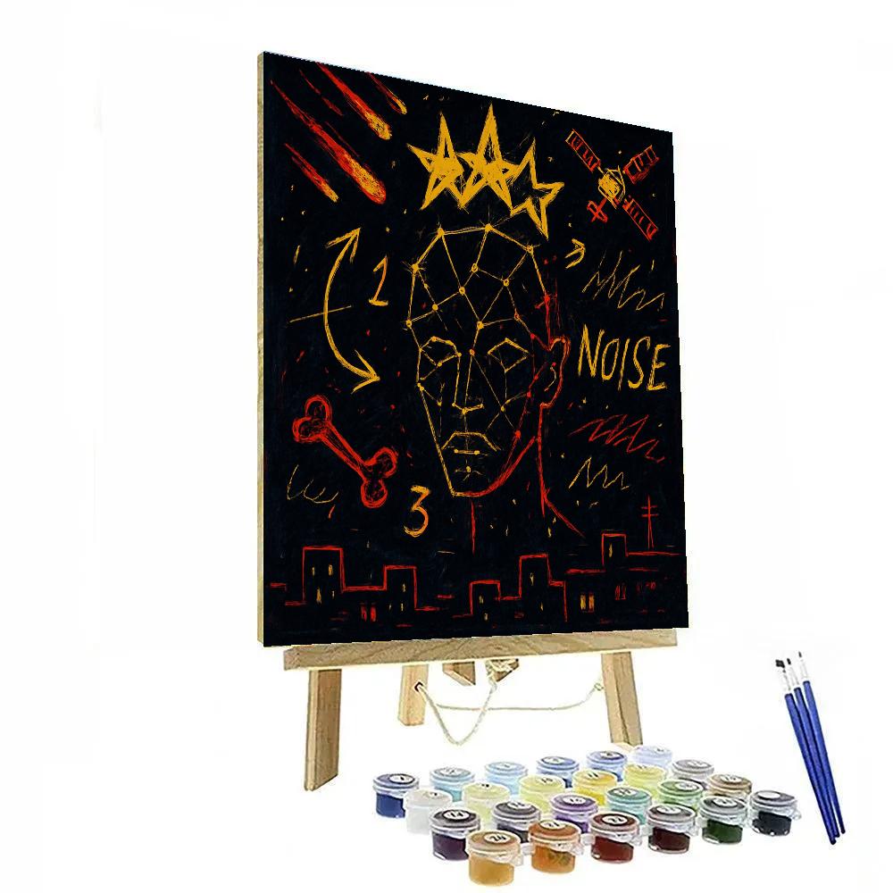 Basquiat Cosmic Crown painting number kit