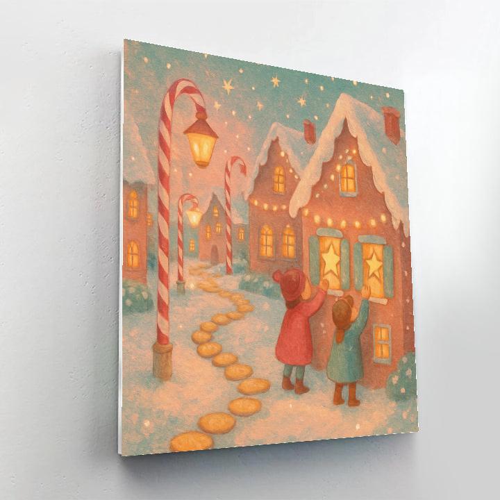 Gingerbread Lane Evening Number painting