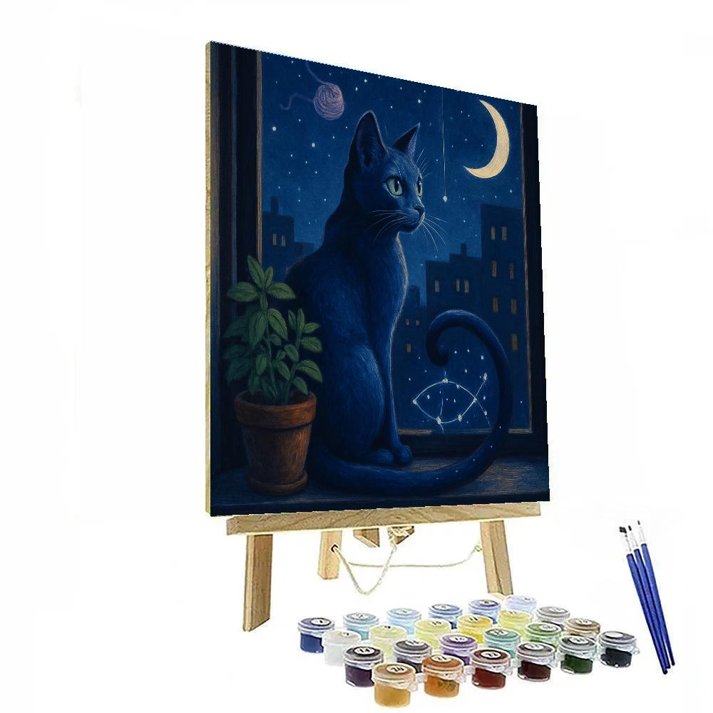 Cat Among Constellations paint by number