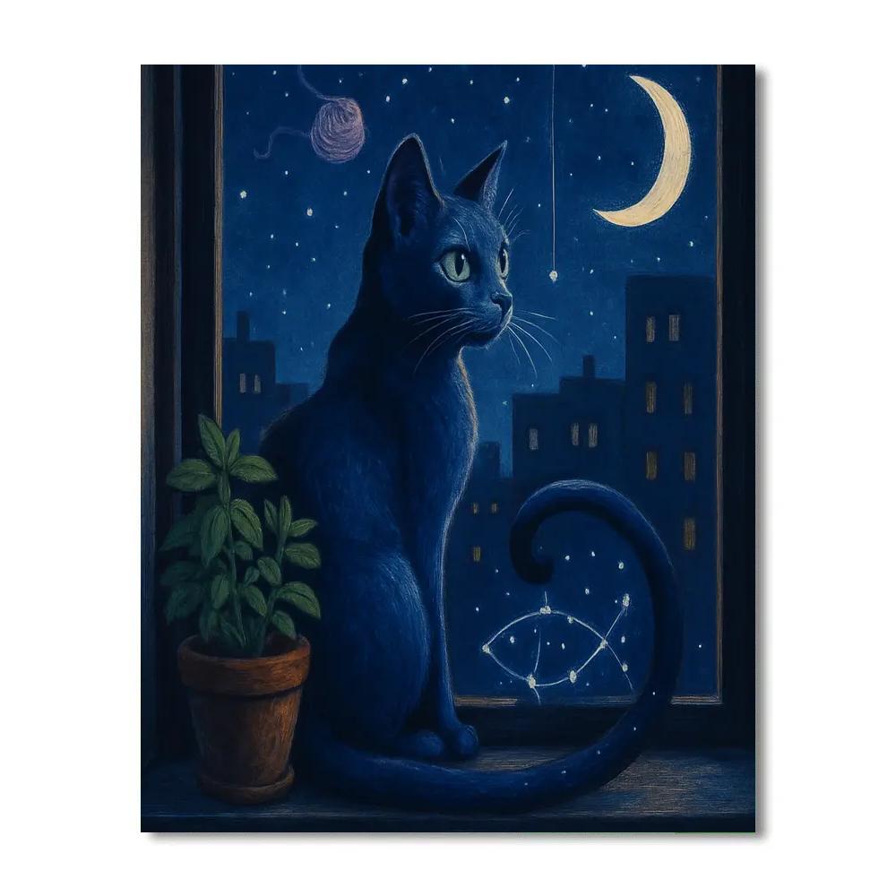 Cat Among Constellations paint by number