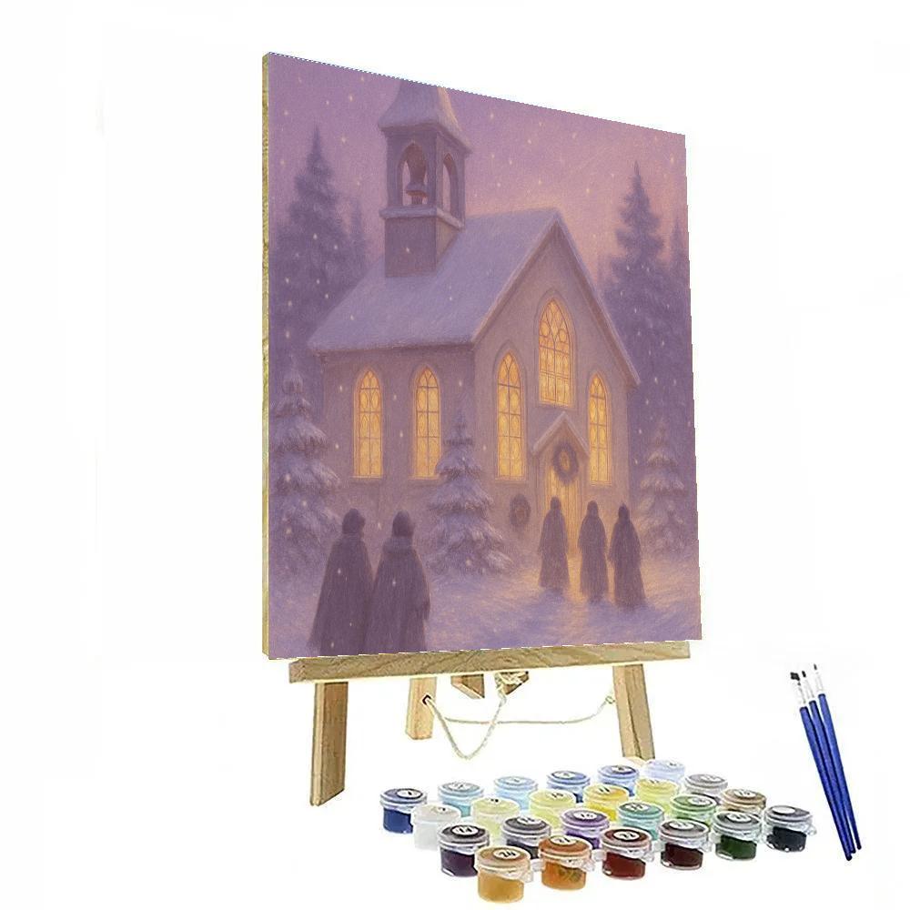 Church Bells In Snow Paint by numbers kits