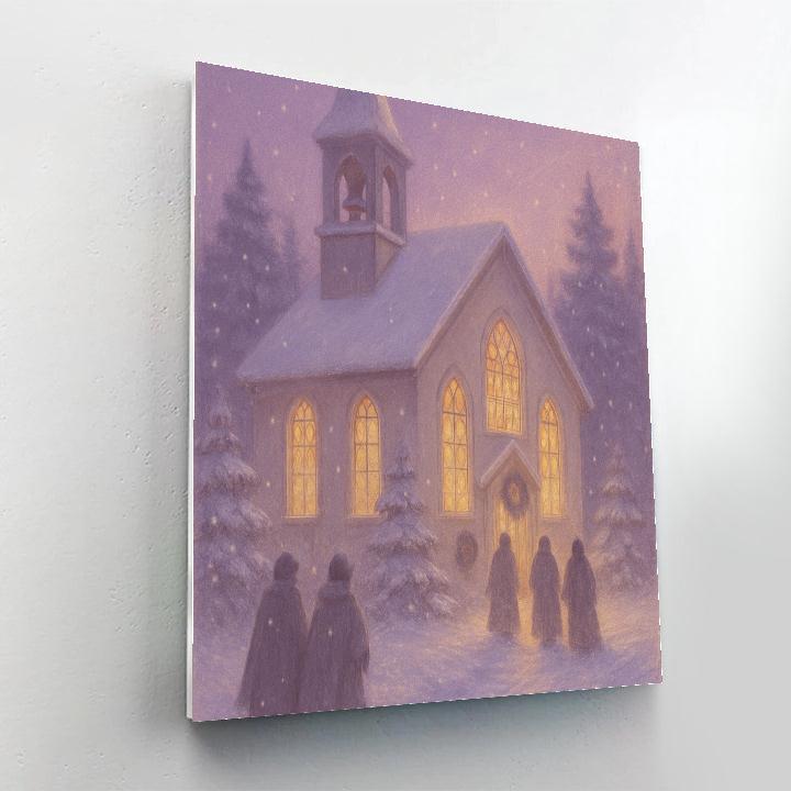 Church Bells In Snow Paint by numbers kits
