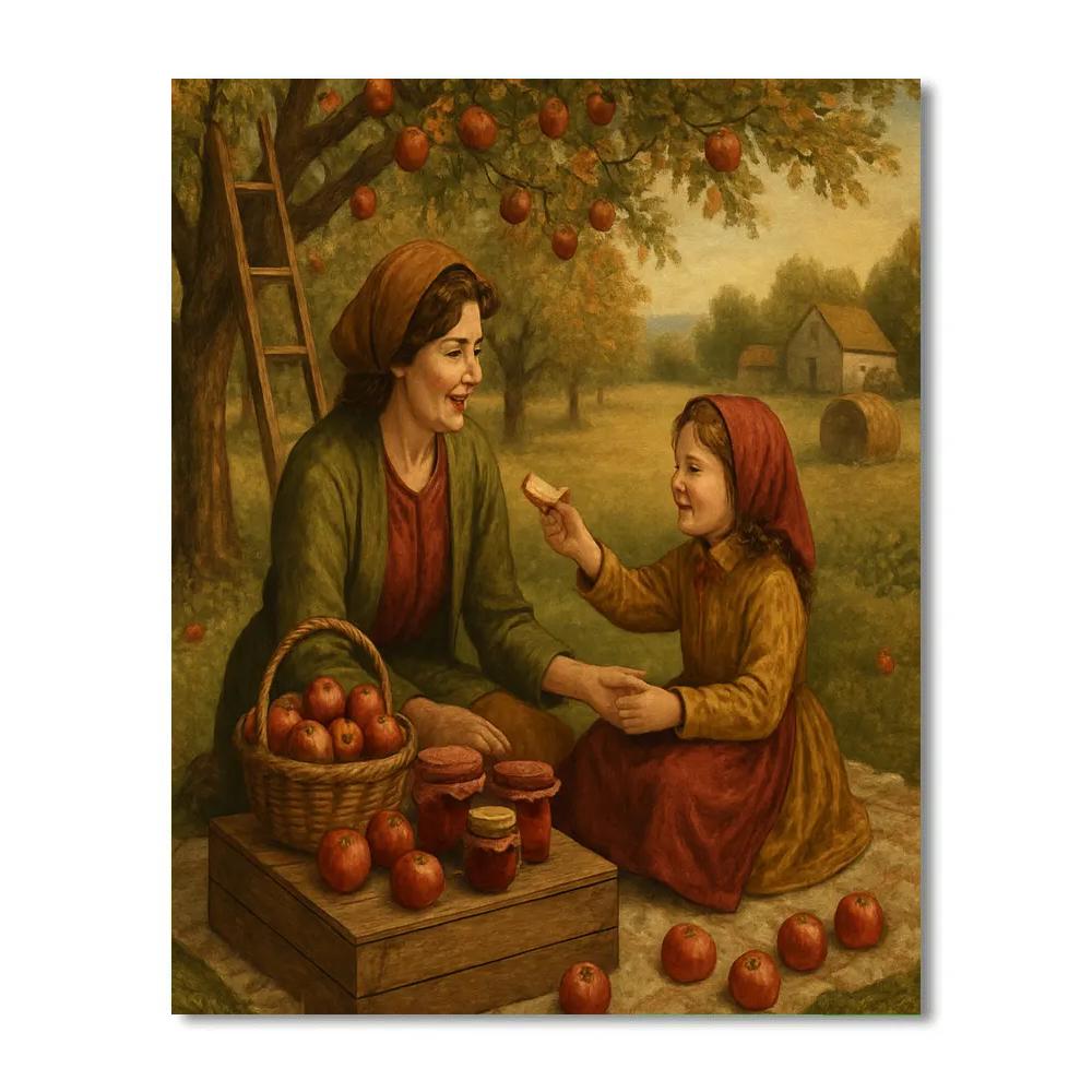 Harvest Picnic With Mother Paint by numbers kits