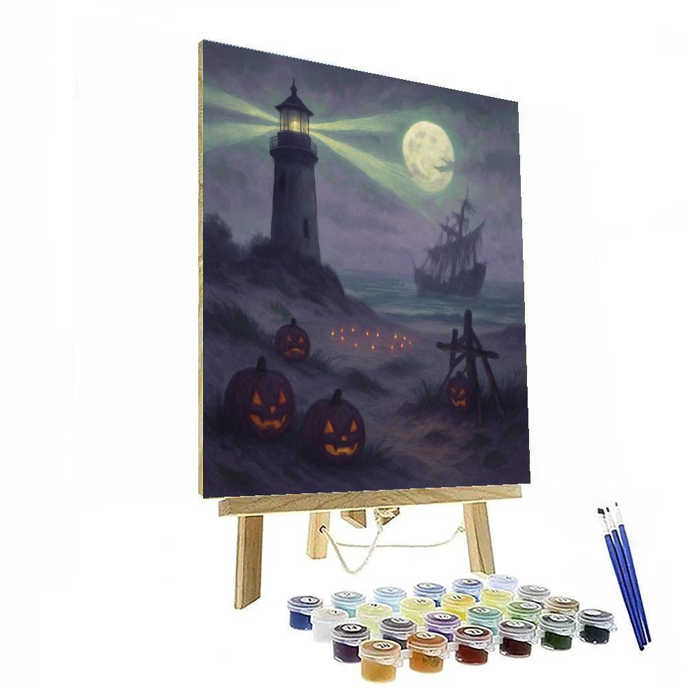 Spectral Lighthouse Dunes Number painting