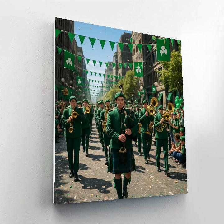 St Patrick Parade Emerald Avenue Number painting