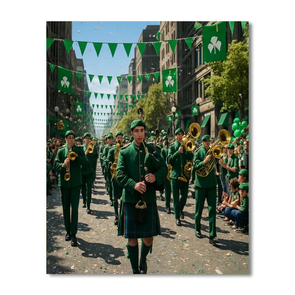 St Patrick Parade Emerald Avenue Number painting