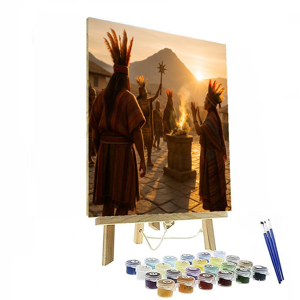 Inti Raymi Sun Festival Procession Paint by numbers art