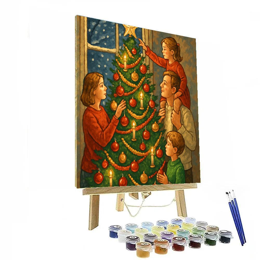 Twinkle Star Tree painting number kit