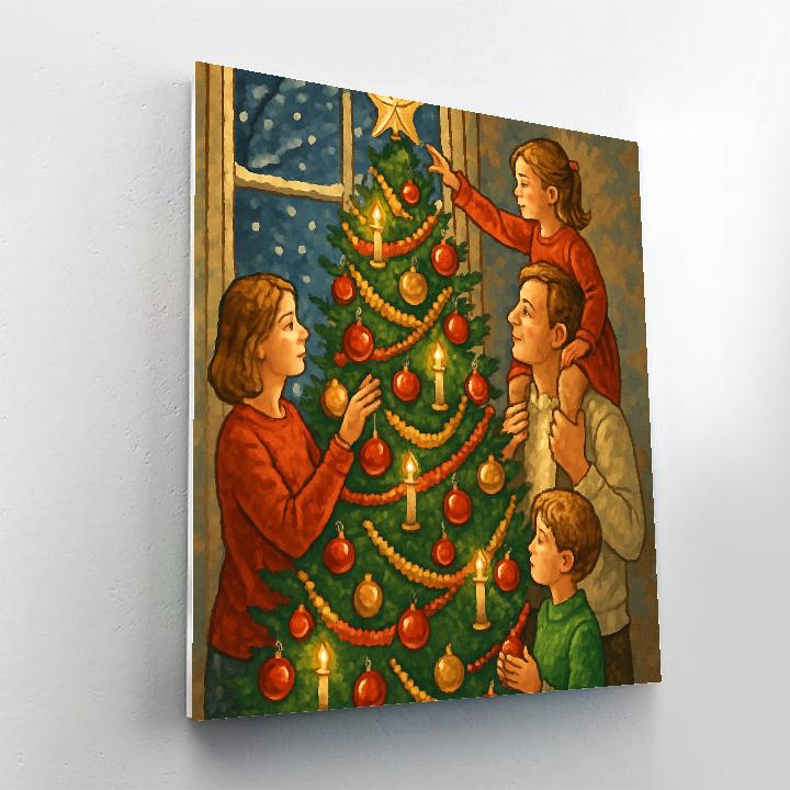 Twinkle Star Tree painting number kit
