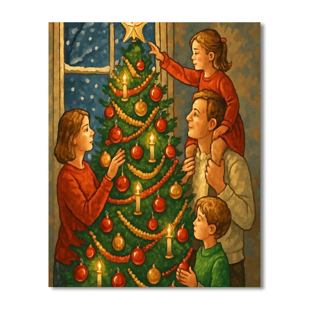 Twinkle Star Tree painting number kit
