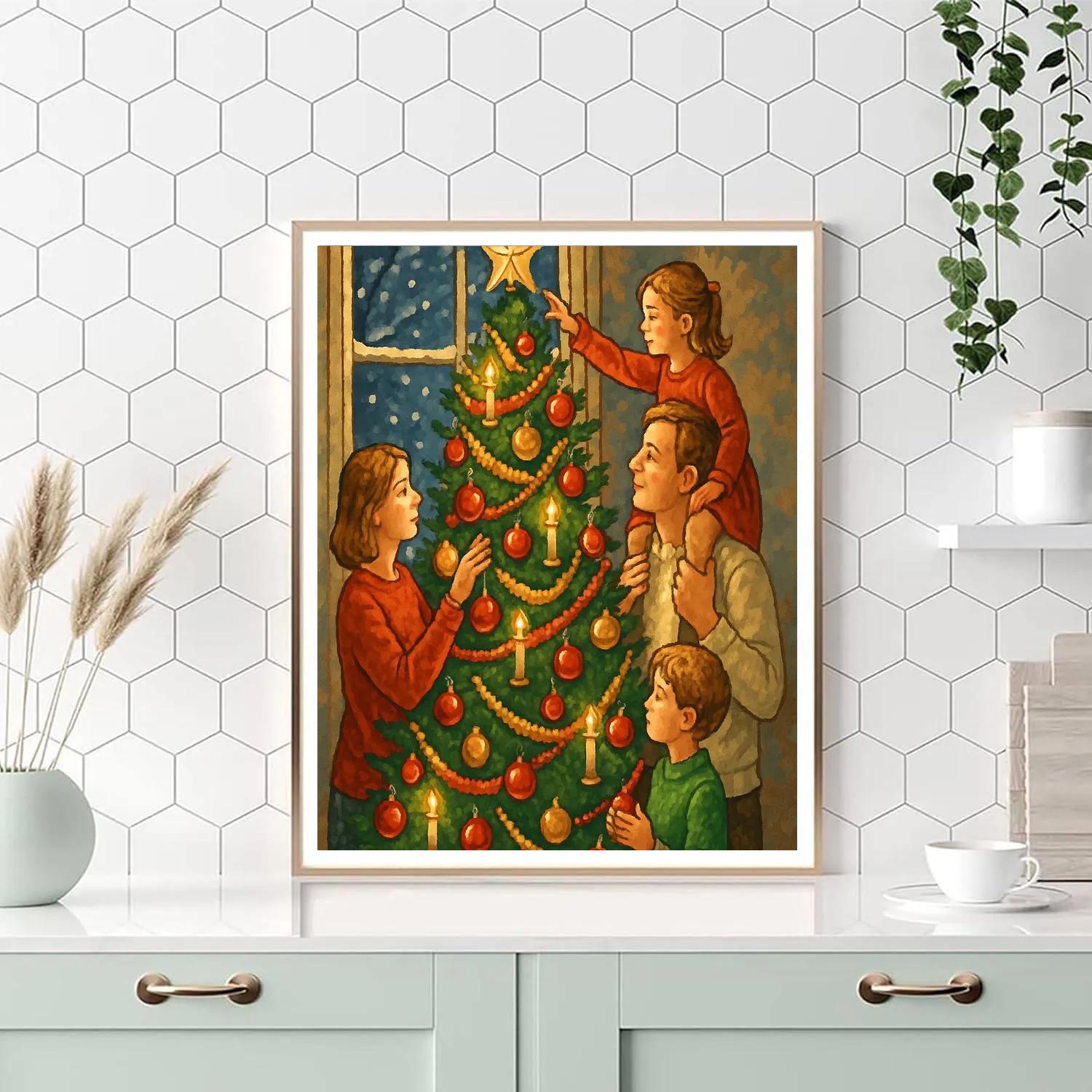 Twinkle Star Tree painting number kit