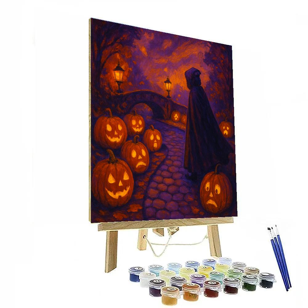 Cobblestone Pumpkin Passage paint by numbers