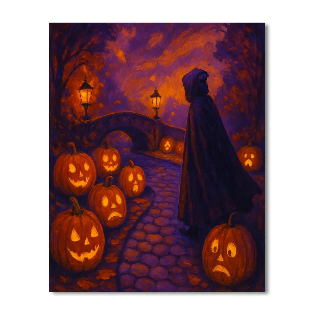 Cobblestone Pumpkin Passage paint by numbers