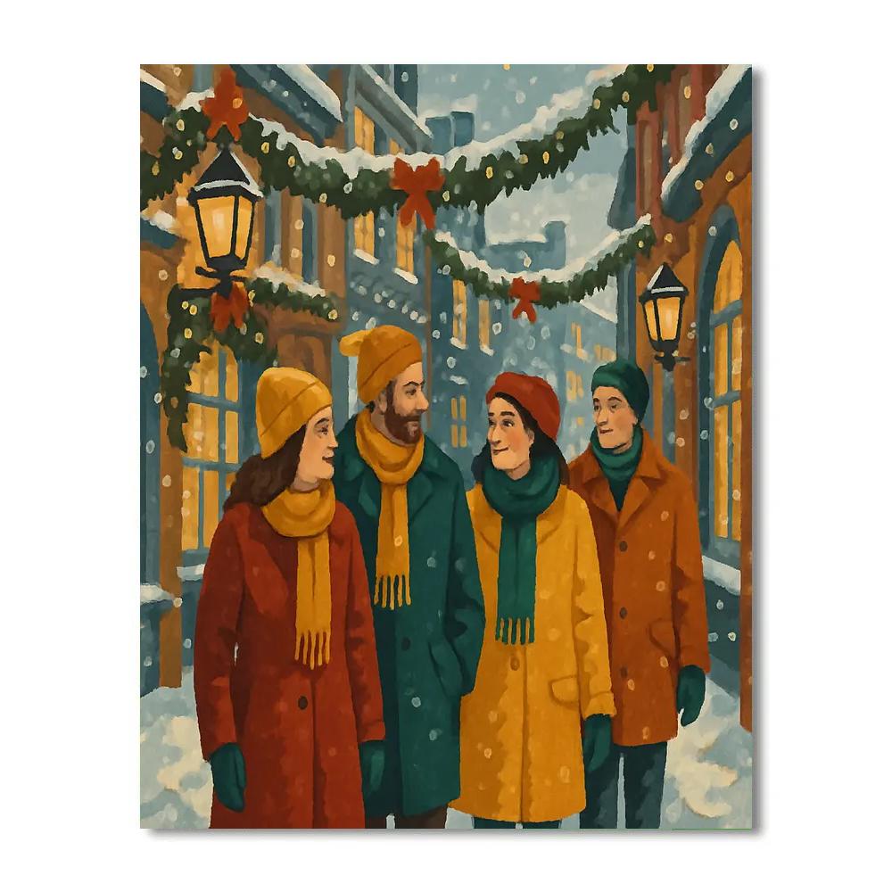 Glistening Garland Walk Numbered painting kits